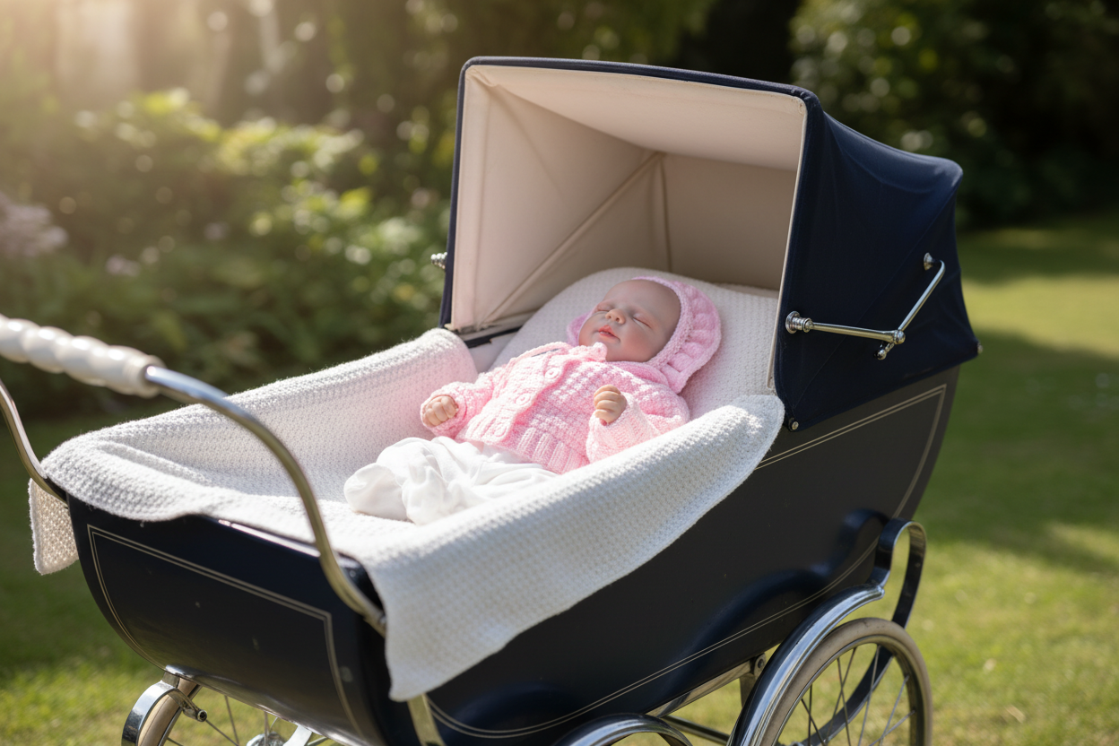 Anna in a Silver Cross pram