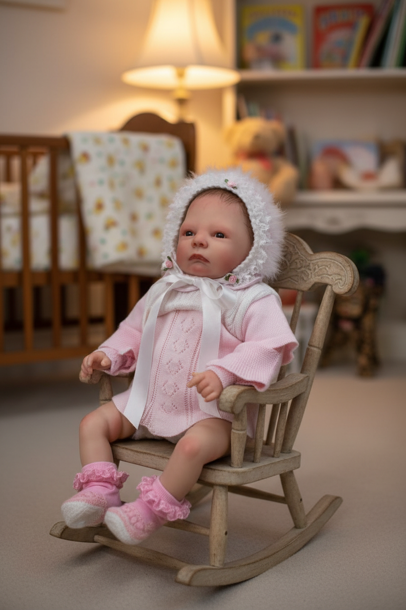 Annabel in a dolls chair