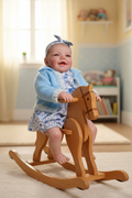 Bev on a rocking horse