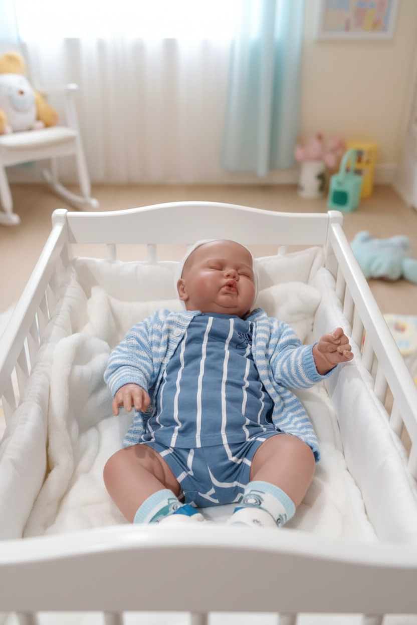 Blake in cot