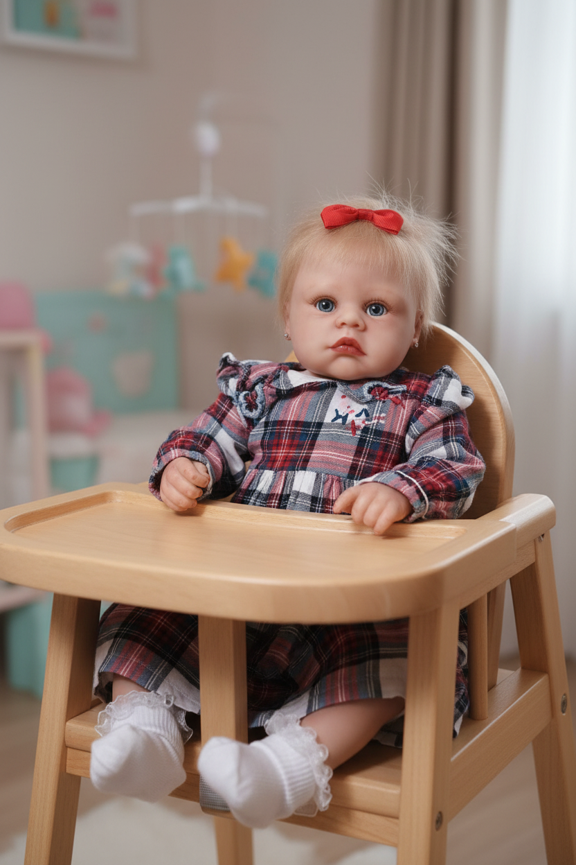 Charli in highchair