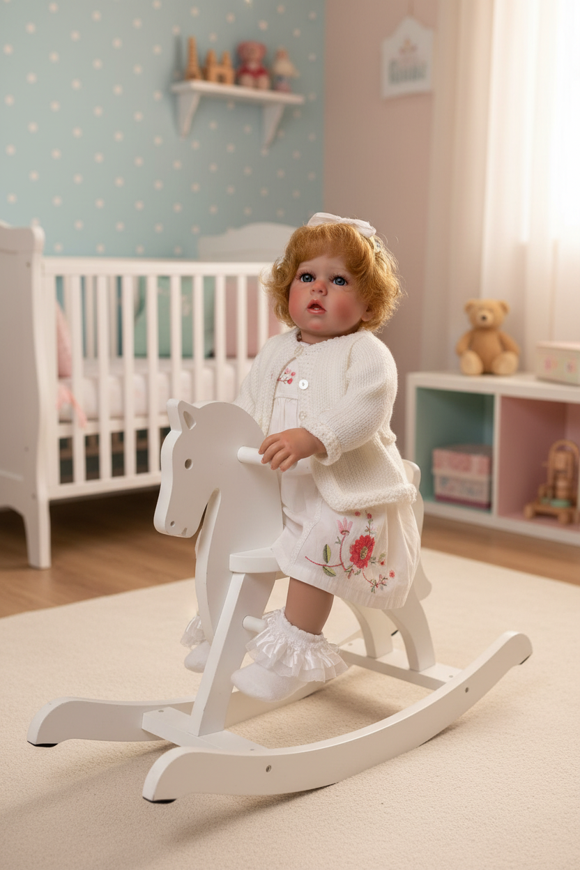 Doll on a rocking horse