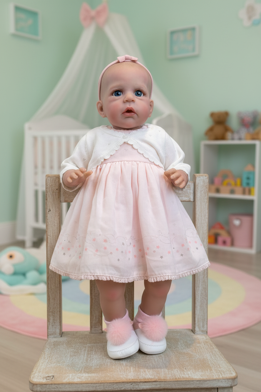 Lynda Standing on a Chair