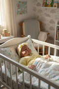Mandy Asleep in Her Cot