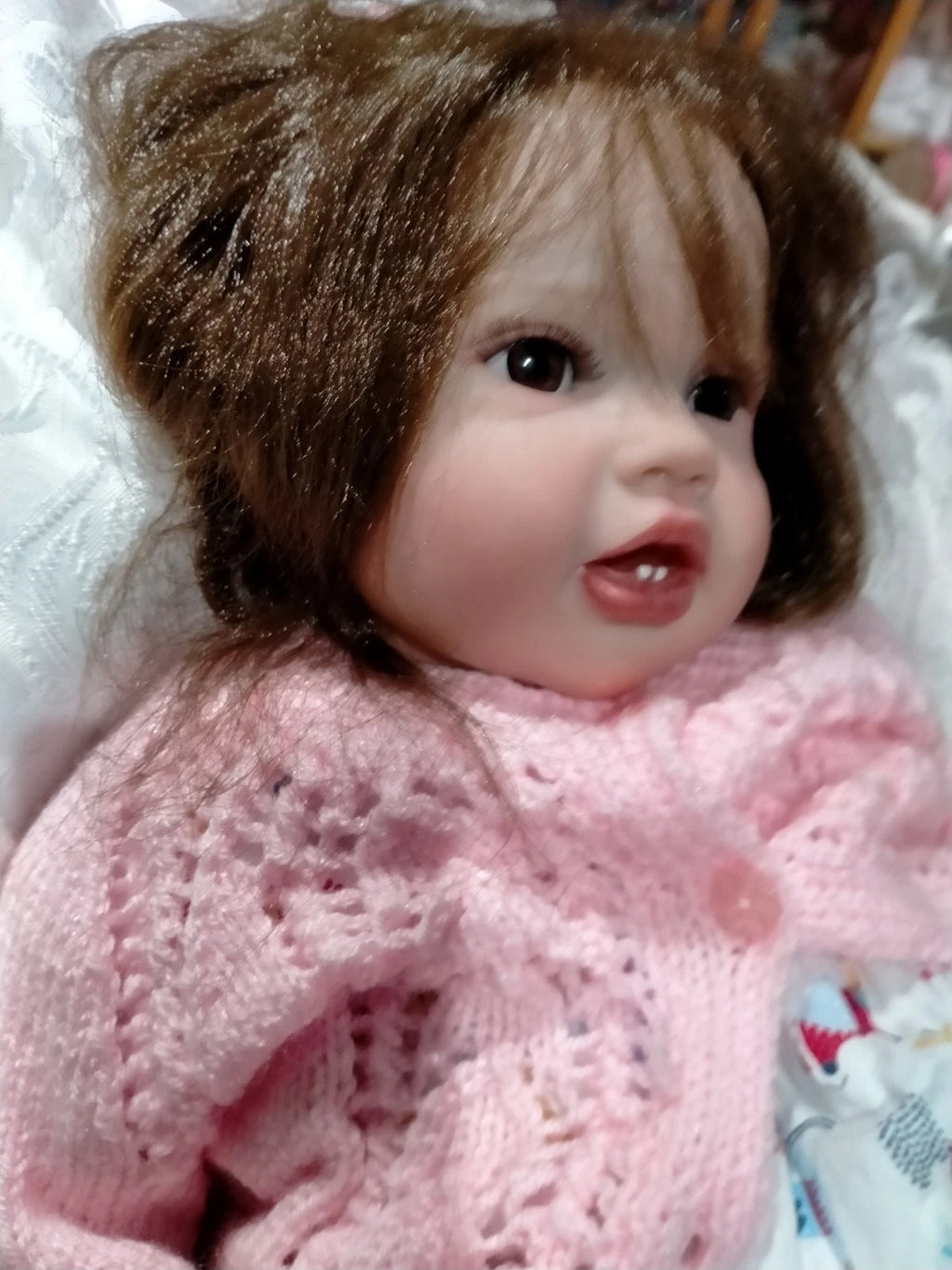 AMANDA Beautiful reborn baby girl with lovely locks of hair