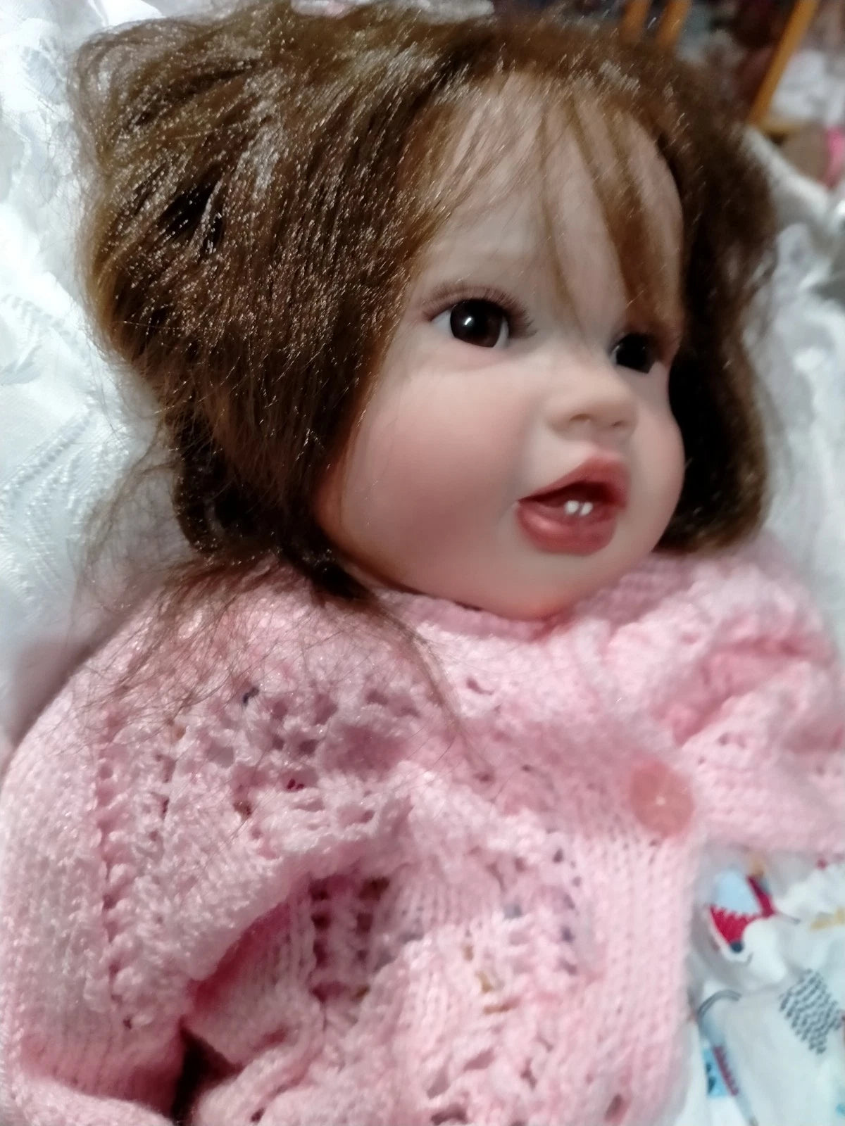 AMANDA Beautiful reborn baby girl with lovely locks of hair