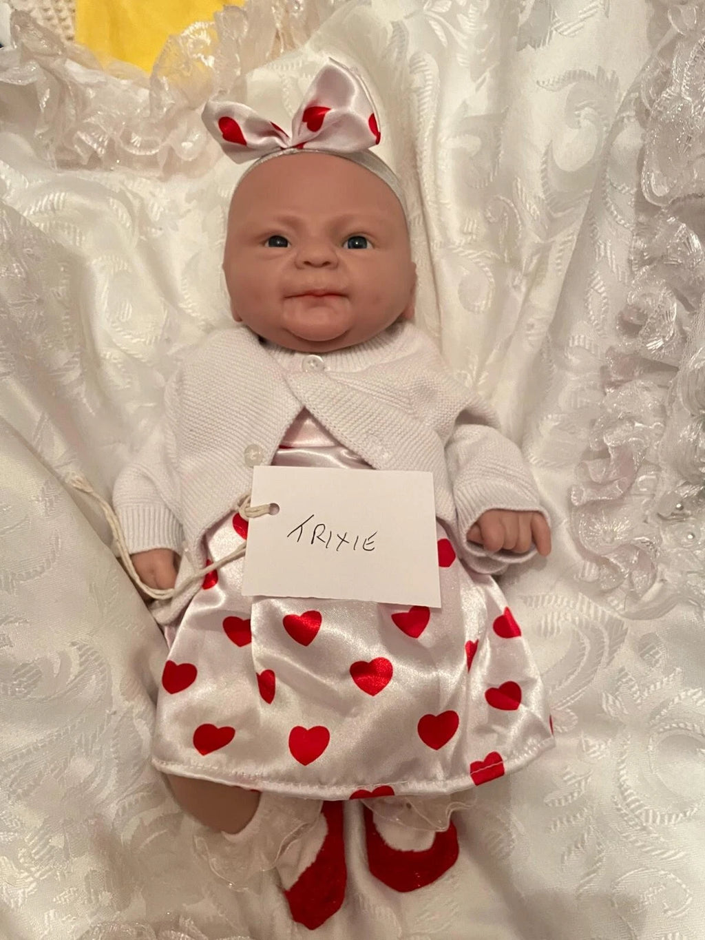 TRIXIE Full body Soft Silicone reborn Girl 14" 36cm 4.08 lbs Great first Silicone