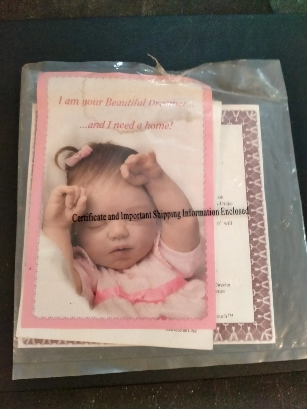 Beautiful Dreamer Ashton Drake doll that breathes if you gently rub her.