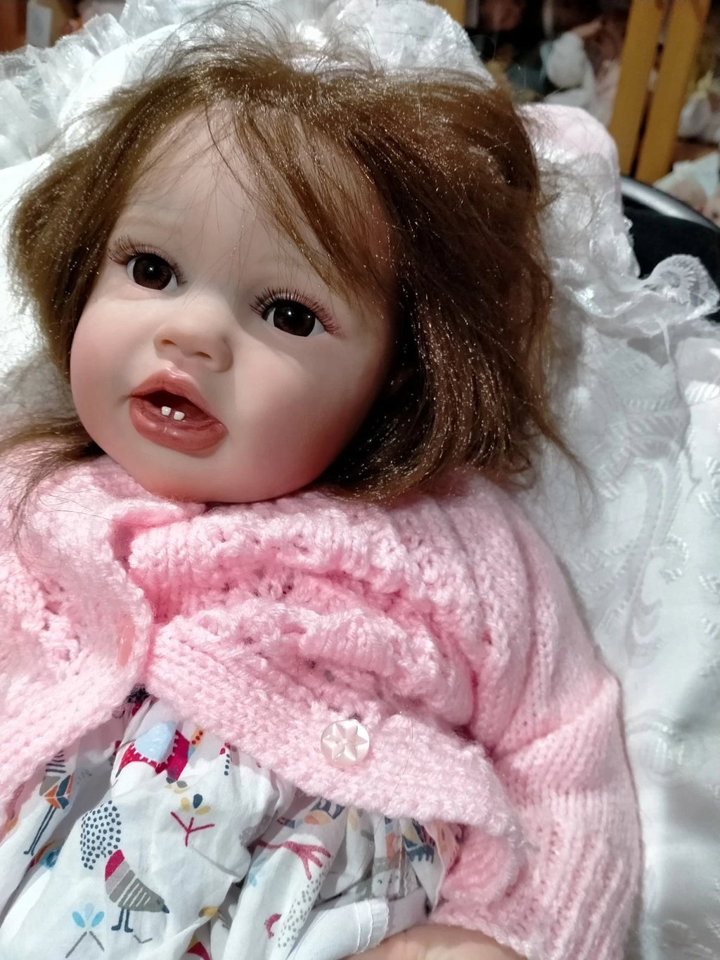 AMANDA Beautiful reborn baby girl with lovely locks of hair