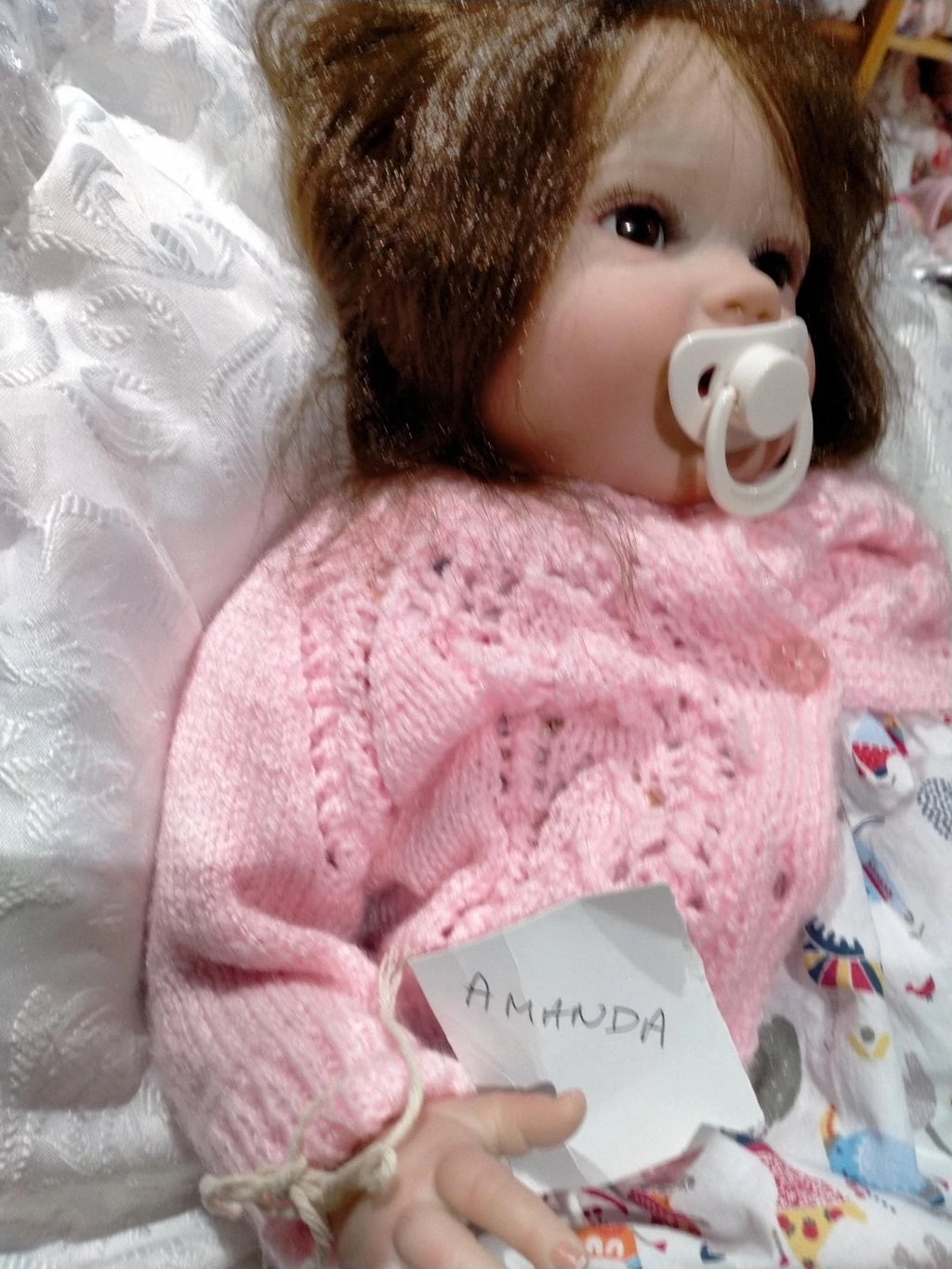 AMANDA Beautiful reborn baby girl with lovely locks of hair