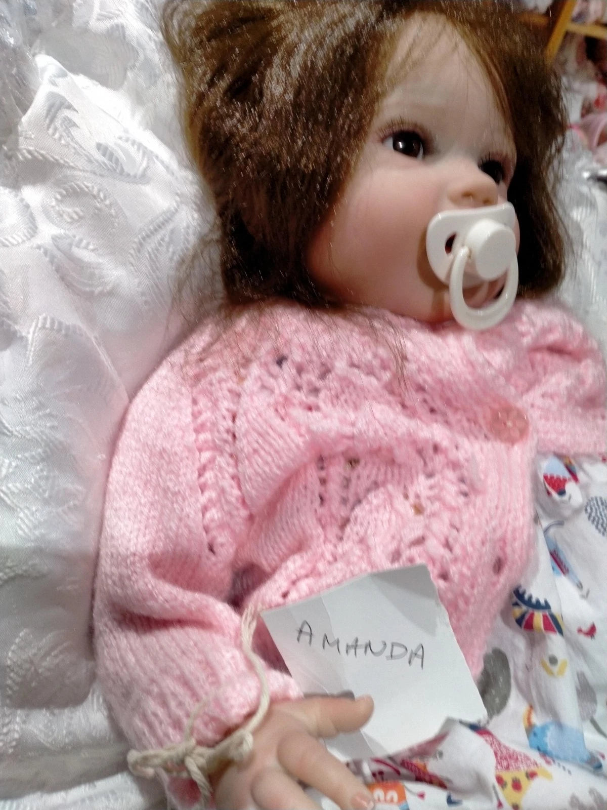 AMANDA Beautiful reborn baby girl with lovely locks of hair